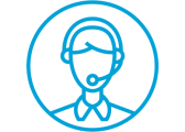 icon of tech support with a headset