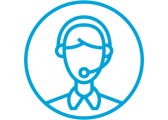 icon of tech support with a headset icon of tech support with a headset