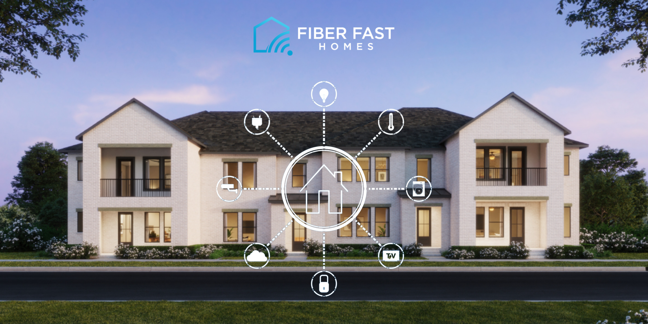 Modern homes in Hazelwood community in Frisco, Texas with Fiber Fast Homes fiber Internet available